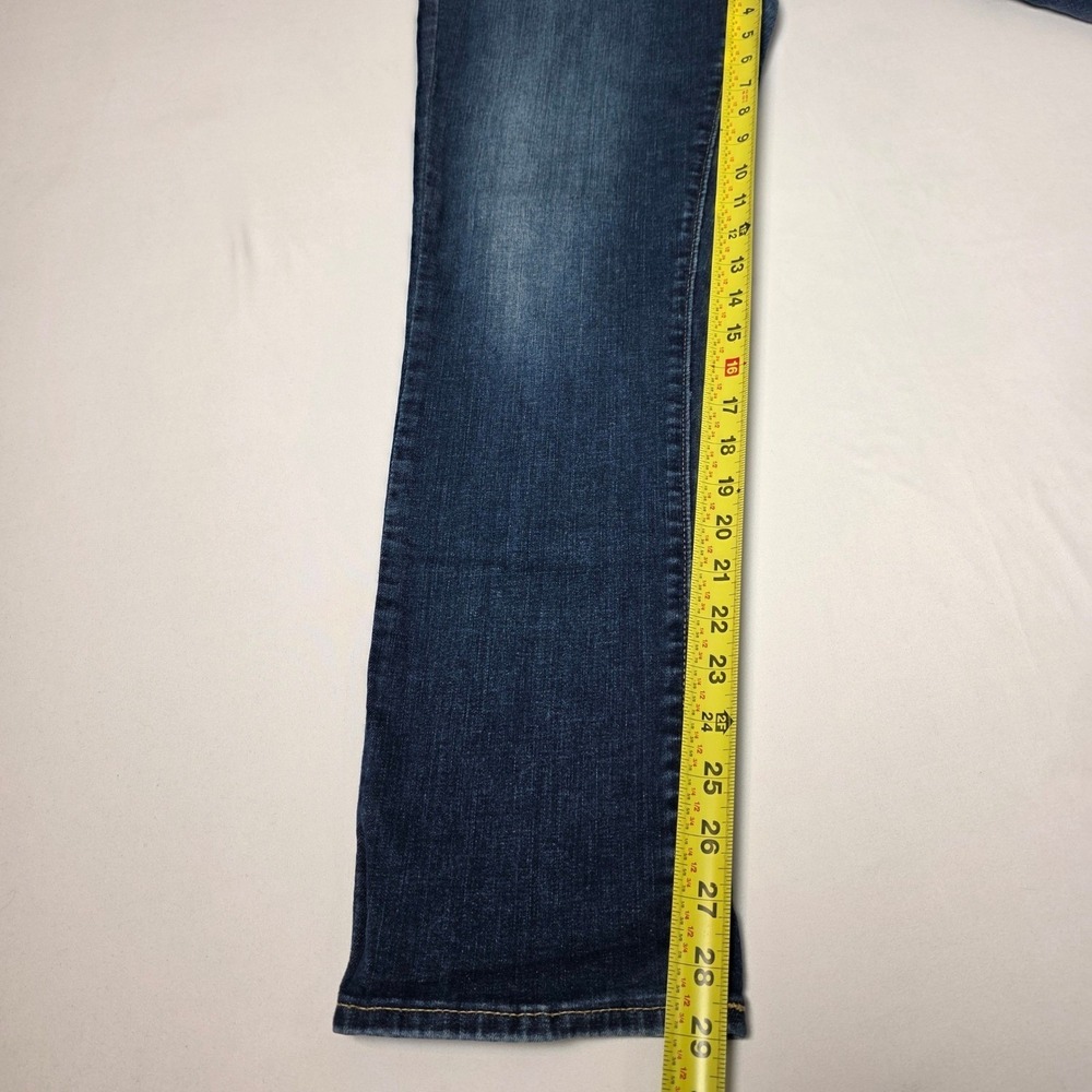 Levis Mid Rise Skinny Jeans Womens 12 Stretch Dark Blue Wash Denim Pants - Picture 5 of 13
